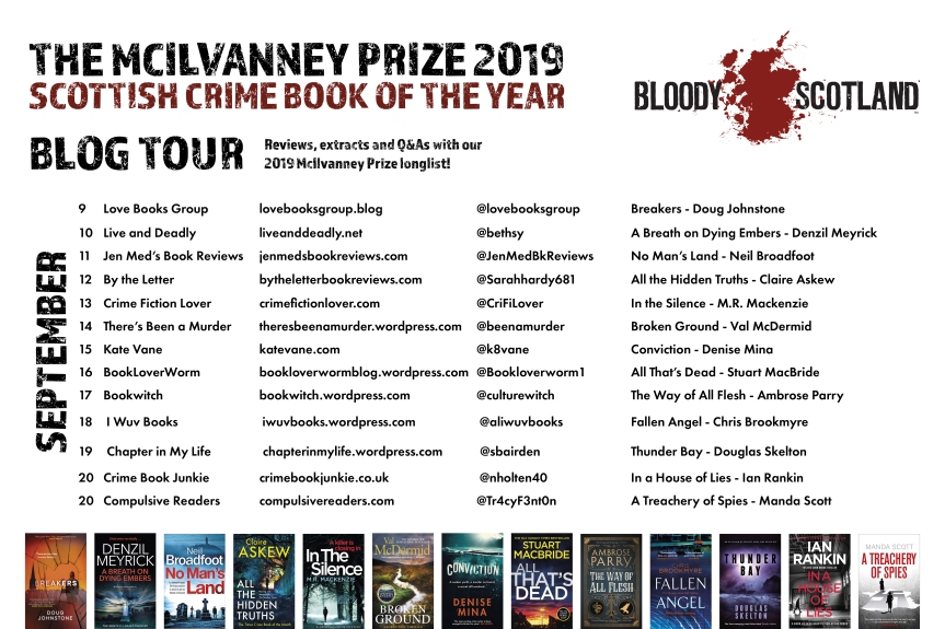 McIlvanney Prize 2019 – Scottish Crime Book of the Year Blog Tour @BloodyScotland #Lovebooks #Breakers @doug_johnstone @OrendaBooks
